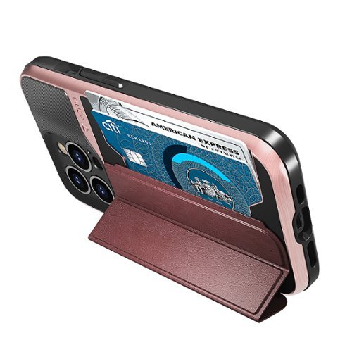 Vena - vCommute Wallet Case for Apple iPhone 13 Pro - Rose Gold-Alt_View_Standard_17 