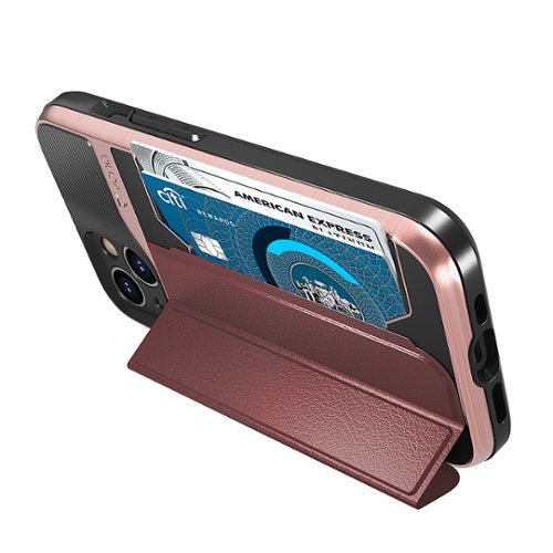 Vena - vCommute Wallet Case for Apple iPhone 13 - Rose Gold-Alt_View_Standard_17 