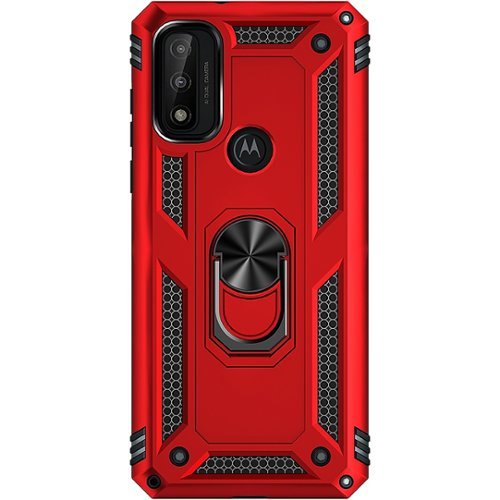 SaharaCase - Military Kickstand Series Case for Motorola Moto G Pure, G Power 2022, and G Play 2023 - Red