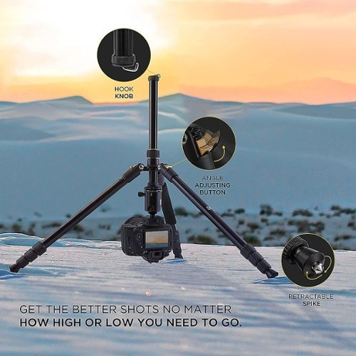 Kodak Photo Gear 63 Tripod and Monopod with 360° Ball Head - Premium Professional 2-in-1 Aluminum Camera Stand - Black GLOBAL SHIPPING