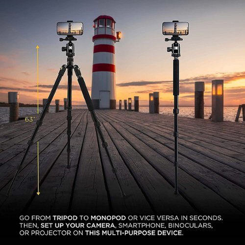 Kodak Photo Gear 63 Tripod and Monopod with 360° Ball Head - Premium Professional 2-in-1 Aluminum Camera Stand - Black HOW TO BUY
