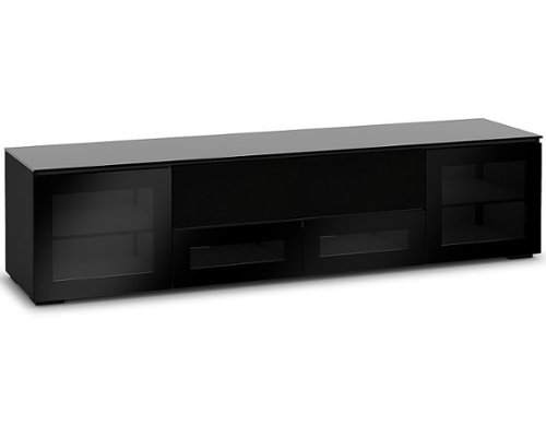 Salamander Designs - Oslo AV Cabinet for Most TVs up to 85" - Black Glass