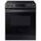 Samsung - 6.3 cu. ft. Smart Instant Heat Slide-in Induction Range - Black Stainless Steel-Front_Standard