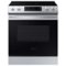 Samsung - 6.3 cu. ft. Smart Instant Heat Slide-in Induction Range - Stainless Steel-Front_Standard