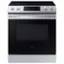 Front. Samsung - 6.3 cu. ft. Smart Instant Heat Slide-in Induction Range - Stainless Steel.