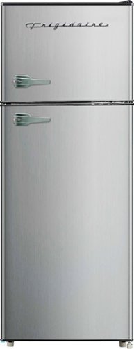 Frigidaire - 7.5 cu ft, 2-Door Apartment Size Refrigerator with Top Freezer, Platinum Series - Stainless Steel