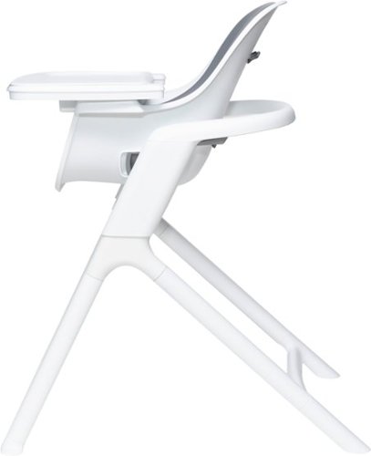 4moms - 4moms® Connect High Chair™ | one-handed, magnetic tray attach | White/Grey