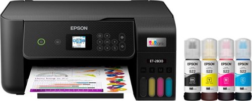 Epson - EcoTank ET-2800 Wireless Color All-in-One Inkjet Cartridge-Free Supertank Printer - Black