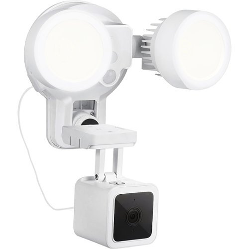Wasserstein - Wired Floodlight with Charger and Mount for Wyze Cam V3 Camera - White