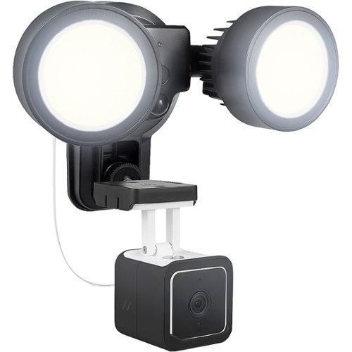 Wasserstein - Wired Floodlight with Charger and Mount for Wyze Cam V3 Camera - Black