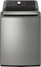 LG - 5.3 Cu. Ft. High-Efficiency Smart Top Load Washer with 4-Way Agitator - Graphite Steel-Front_Standard