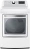 LG - 7.3 Cu. Ft. Smart Electric Dryer with EasyLoad Door - White-Front_Standard