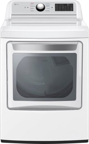 LG - 7.3 Cu. Ft. Smart Gas Dryer with EasyLoad Door - White