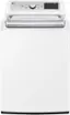 Front. LG - 5.3 Cu. Ft. High-Efficiency Smart Top Load Washer with 4-Way Agitator - White.