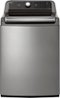 LG - 5.5 Cu. Ft. High Efficiency Smart Top Load Washer with TurboWash3D - Graphite Steel-Front_Standard