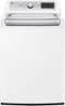 LG - 5.5 Cu. Ft. High Efficiency Smart Top Load Washer with TurboWash3D - White-Front_Standard