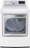 LG - 7.3 Cu. Ft. Smart Gas Dryer with Steam and Sensor Dry - White-Front_Standard
