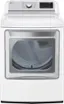 Front. LG - 7.3 Cu. Ft. Smart Gas Dryer with Steam and Sensor Dry - White.