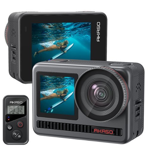 AKASO - Brave 8 4K 60FPS Waterproof Action Camera with Remote