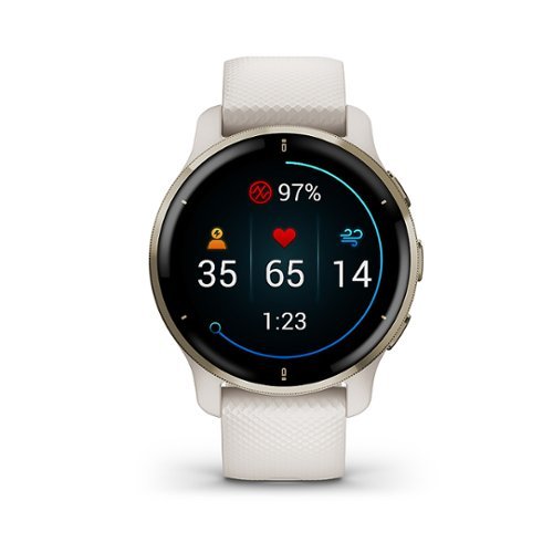 Garmin - Venu 2 Plus GPS Smartwatch 43 mm Fiber-reinforced polymer - Cream Gold