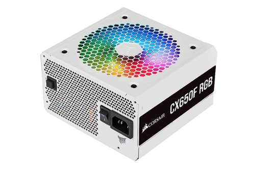 CORSAIR - CX-F RGB Series CX650F RGB 80 PLUS Bronze Fully Modular White ATX Power Supply - White