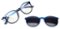 Wavebalance - BlueDuo, Poet, Blue Light Reducing Glasses with Magnetic Sunglass Clip-On - Deep Sea-Front_Standard