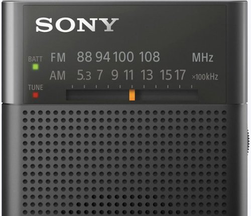 Sony - Portable AM/FM Radio with Speaker - Black