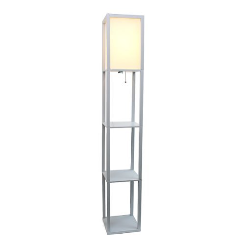 

Lalia Home - Column Shelf 1400lm Floor Lamp with Linen Shade - GRAY