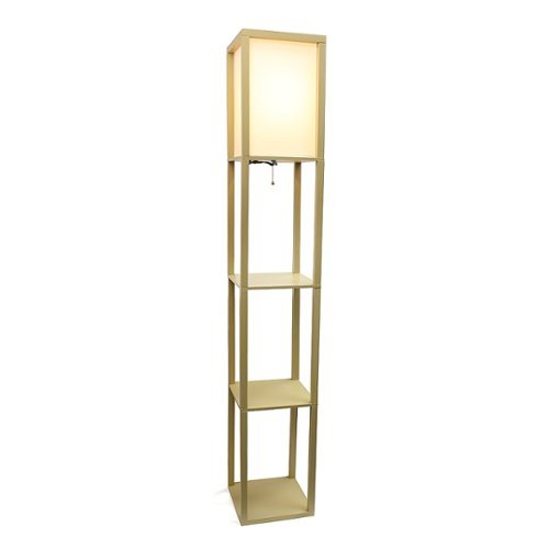 

Lalia Home - Column Shelf 1400lm Floor Lamp with Linen Shade - TAN