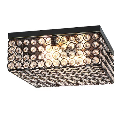 Lalia Home - Glam 2 Light 12 Inch Square Flush Mount - Restoration Bronze