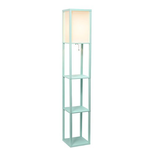 

Lalia Home - Column Shelf 1400lm Floor Lamp with Linen Shade - AQUA
