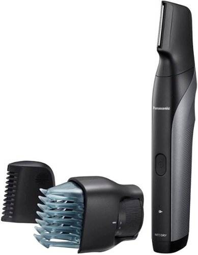 Panasonic - ER-GK80-S Rechargeable Cordless Body Hair Trimmer for Unisex with 2 Combo Attachments Wet/Dry - Black