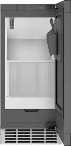GE Profile - 15" 26-Lb. Built-In Icemaker with Nugget Ice - Custom Panel Ready
