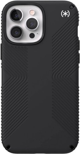 Speck - Presidio2 Grip with Magsafe for iPhone 13 Pro Max/12 Pro Max - BLACK/BLACK/WHITE