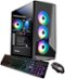 iBUYPOWER - SlateMR Gaming Desktop - Intel i7 11700F - 16GB Memory - AMD Radeon RX 6600 8GB - 480SSD+1TB HDD - Black-Front_Standard