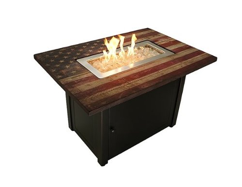 Endless Summer The Americana 40"x28"  Rectangle LP Gas Outdoor Fire Pit Black