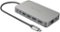 Hyper - HyperDrive Dual 10 Port USB-C Hub, 4K HDMI, Ethernet, 1 USB-C, 2 USB-A, microSD/SD, travel dock for M1/M2/M3 MacBook - Gray-Front_Standard