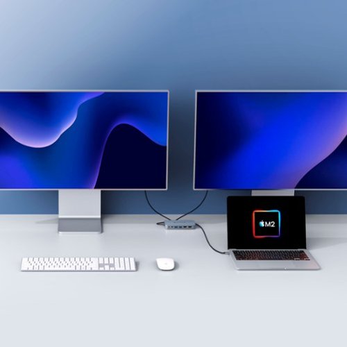 Hyper Drive Dual 10 Port USB-C Hub, 4K HDMI, Ethernet, 1 USB-C, 2 USB-A, microSD/SD, travel dock for M1/M2/M3 MacBook - Gray WORLDWIDE DELIVERY