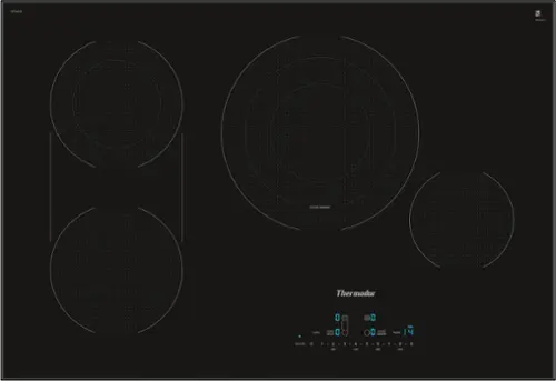 Front. Thermador - Masterpiece Series 30" Built-In Electric Cooktop with 4 elements - Black.