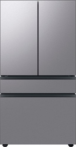 

Samsung - 23 cu. ft. Bespoke Counter Depth 4-Door French Door Refrigerator with Beverage Center™ - Stainless Steel