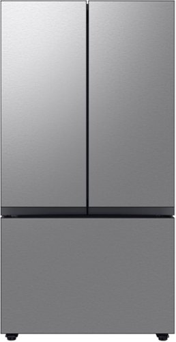 Samsung - BESPOKE 24 cu. ft. 3-Door French Door Counter Depth Smart Refrigerator with AutoFill Water Pitcher - Stainless Steel