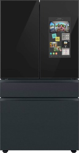 Samsung - BESPOKE 29 cu. ft. 4-Door French Door Smart Refrigerator with Family Hub - Matte Black Steel