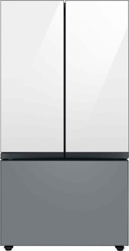 RF29BB860012AA by Samsung - Bespoke 4-Door French Door Refrigerator (29 cu.  ft.) with Beverage Center™ in White Glass