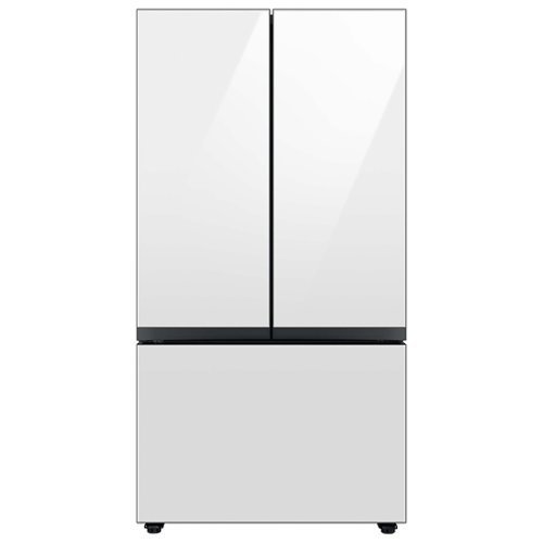 Samsung - BESPOKE 30 cu. ft. French Door Smart Refrigerator with AutoFill Water Pitcher - White Glass