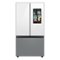 Samsung - BESPOKE 24 cu. ft. 3-Door French Door Counter Depth Smart Refrigerator with Family Hub - Gray Glass-Front_Standard 