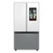 Samsung - BESPOKE 24 cu. ft. 3-Door French Door Counter Depth Smart Refrigerator with Family Hub - Gray Glass-Front_Standard