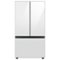 Samsung - BESPOKE 24 cu. ft. 3-Door French Door Counter Depth Smart Refrigerator with Beverage Center - White Glass-Front_Standard
