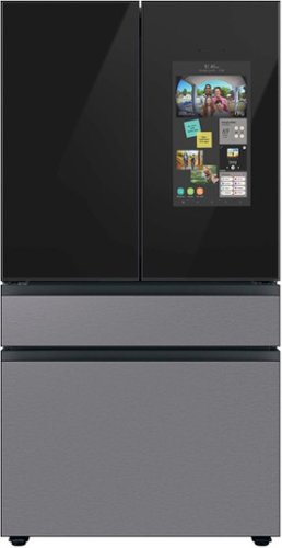 Samsung - 29 cu. ft. Bespoke 4-Door French Door Refrigerator with Family Hub - Charcoal