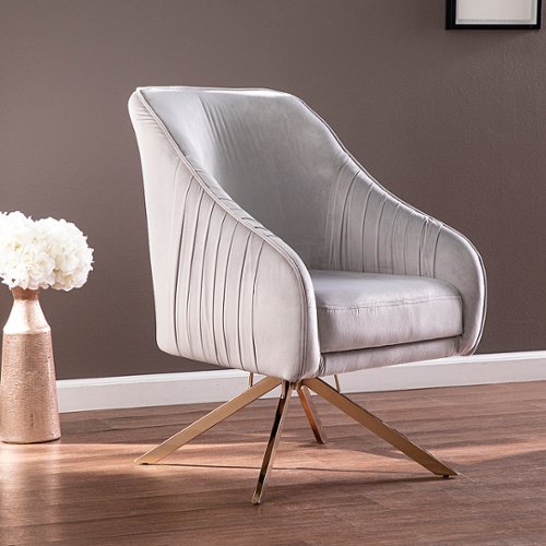 

SEI Furniture - Parkano Upholstered Accent Chair - Silver and champagne finish