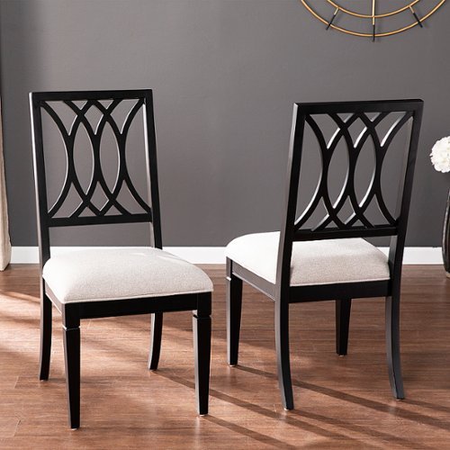 Southern Enterprises - Brantingham Upholstered Dining Chair (set of 2) - Black and gray finish